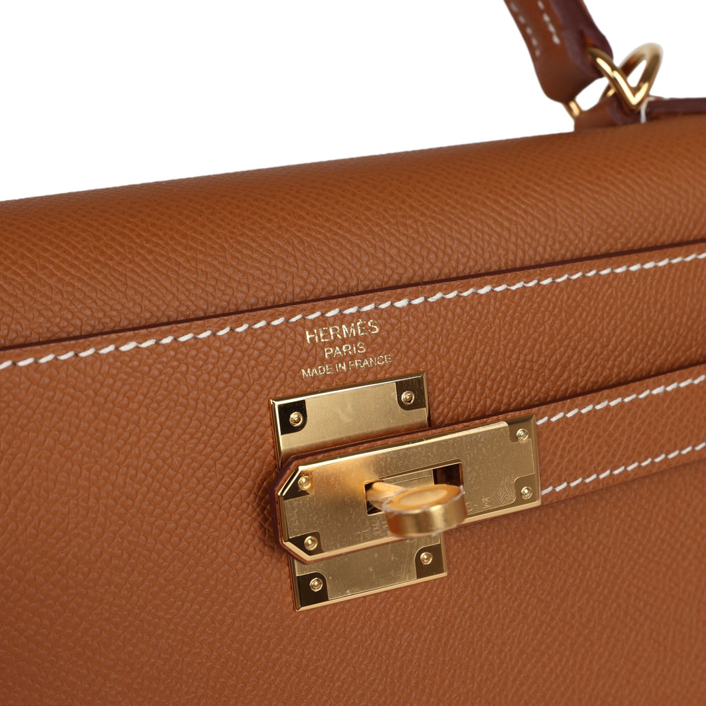 Hermes Kelly Sellier 28 Gold Epsom Gold Hardware - Exclusu