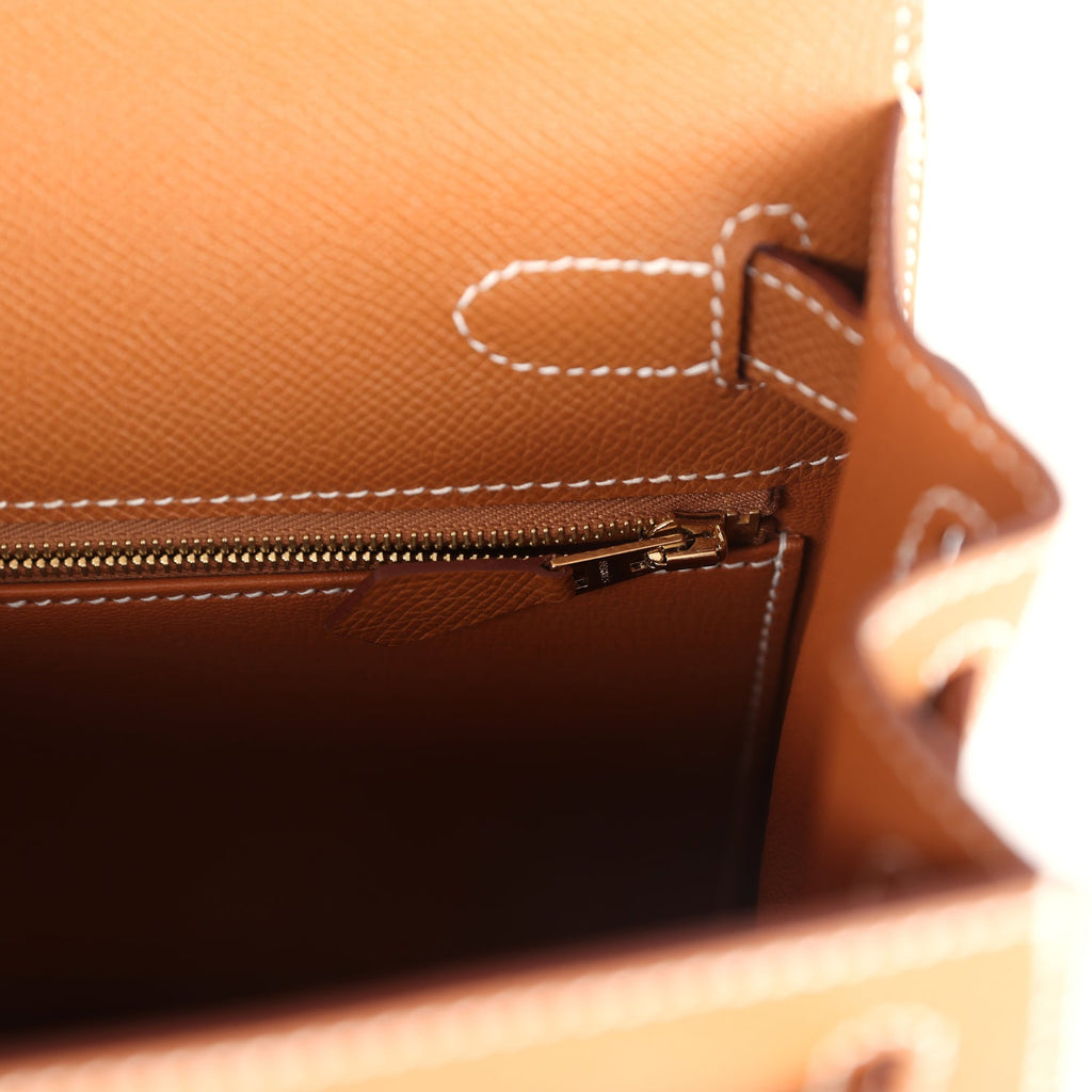 Hermes Kelly Sellier 28 Gold Epsom Gold Hardware - Exclusu
