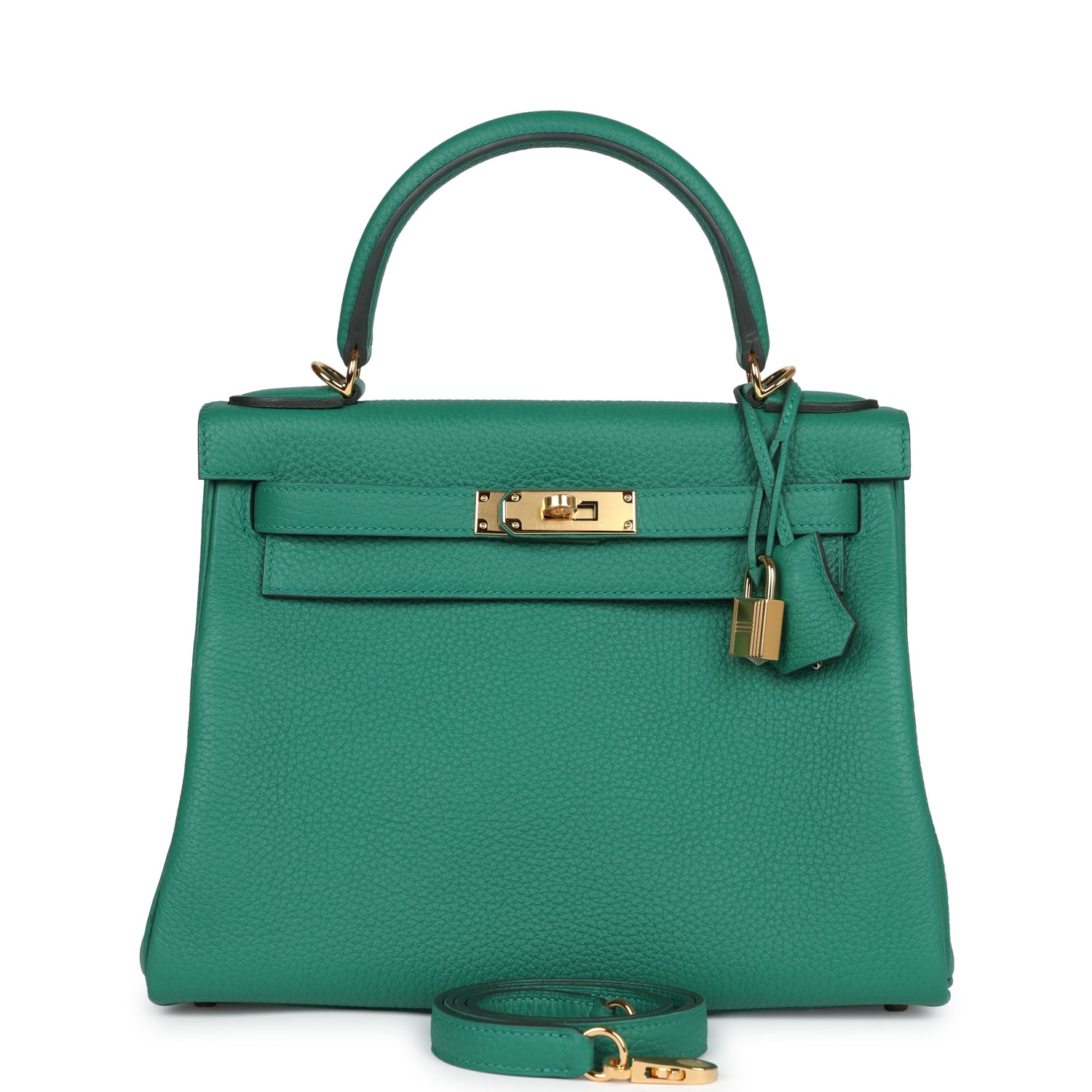 Hermes Kelly Retourne 28 Vert Vertigo Clemence Gold Hardware - Exclusu