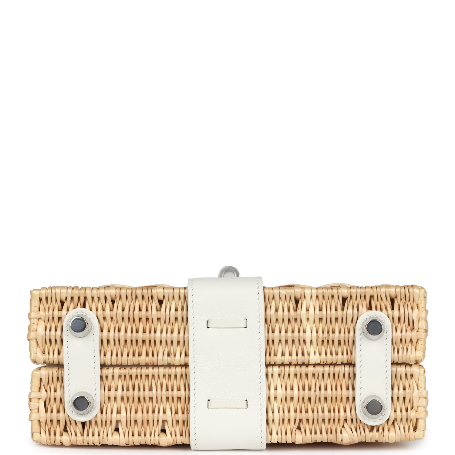 Hermes Mini Picnic Kelly 20 White Swift Palladium Hardware - Exclusu