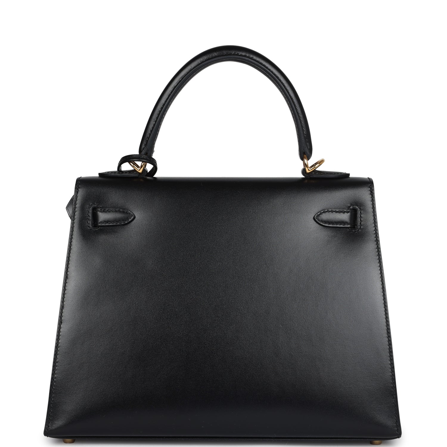 Hermes Kelly Sellier 25 Black Box Gold Hardware - Exclusu