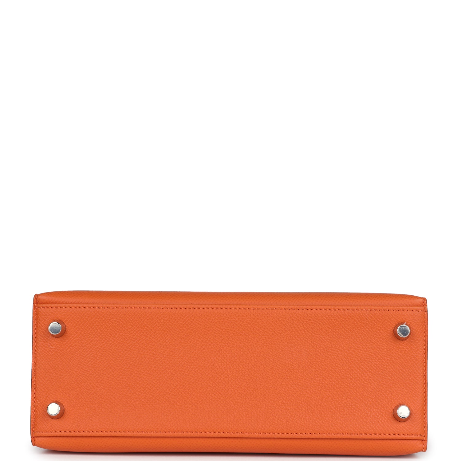 Hermes Kelly Sellier 25 Orange Epsom Palladium Hardware - Exclusu