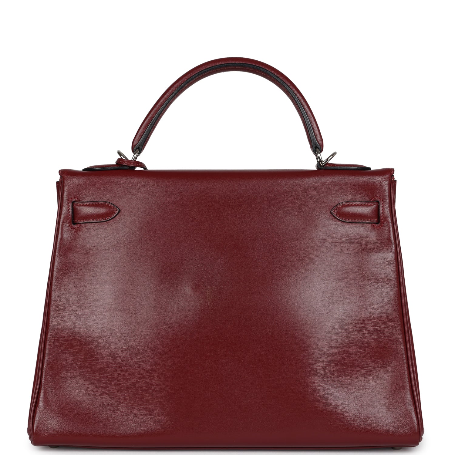 Hermes Kelly Retourne 32 Rouge H Box Palladium Hardware - Exclusu