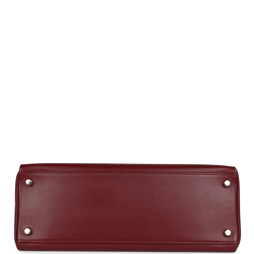 Hermes Kelly Retourne 32 Rouge H Box Palladium Hardware - Exclusu