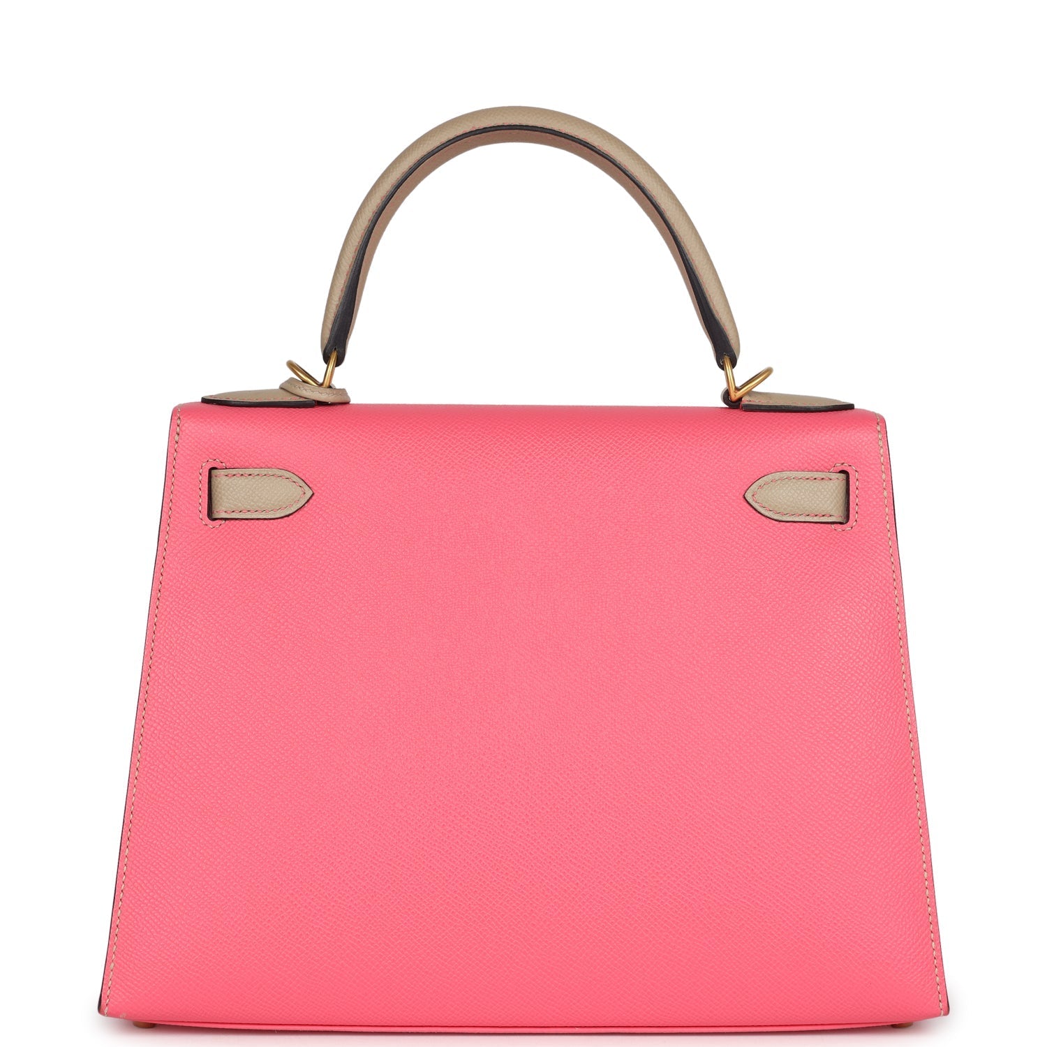 Hermes Special Order (HSS) Kelly Sellier 28 Rose Azalee and Trench Epsom Epsom Brushed Gold Hardware - Exclusu