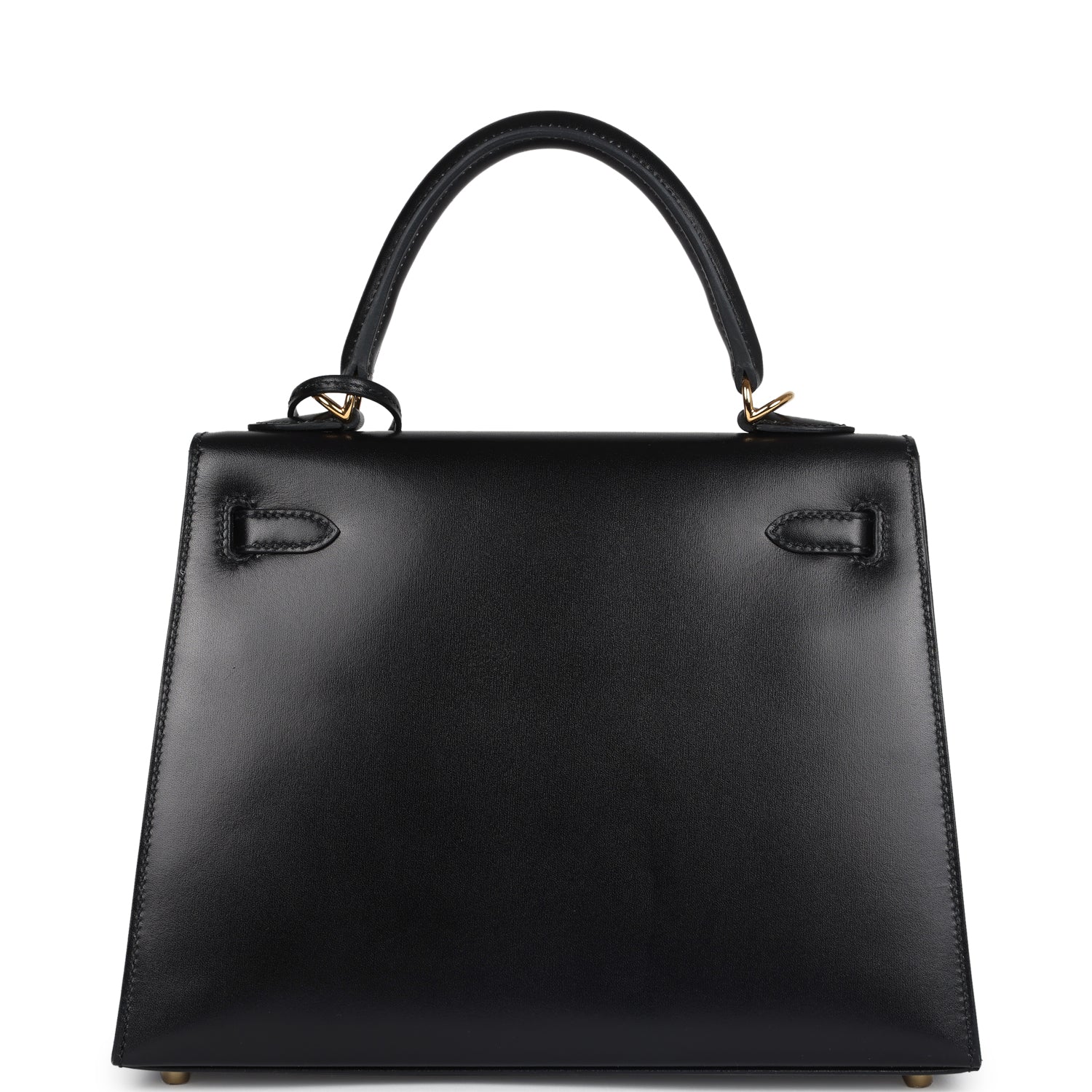 Hermes Kelly Sellier 25 Black Box Gold Hardware - Exclusu