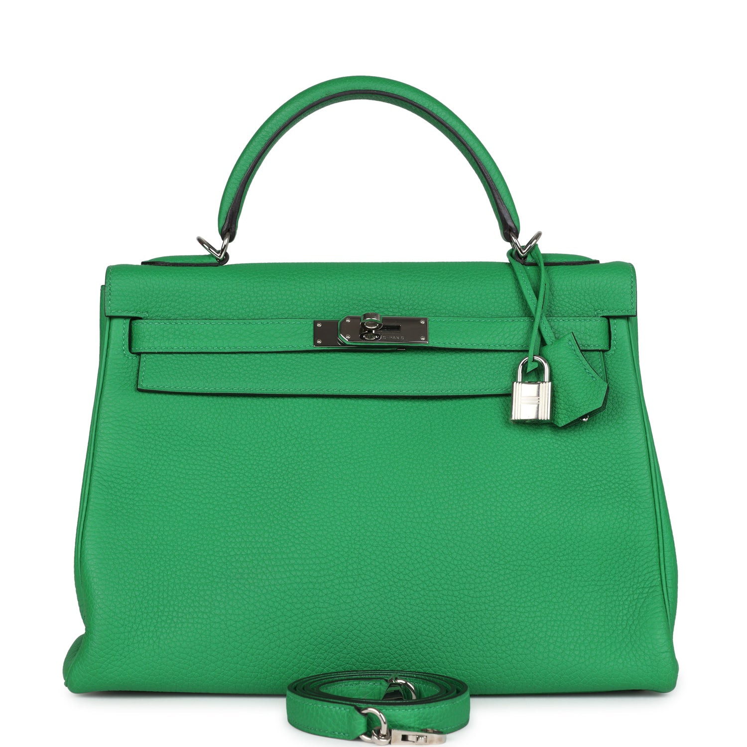 Hermes Kelly Retourne 32 Bambou Togo Palladium Hardware - Exclusu
