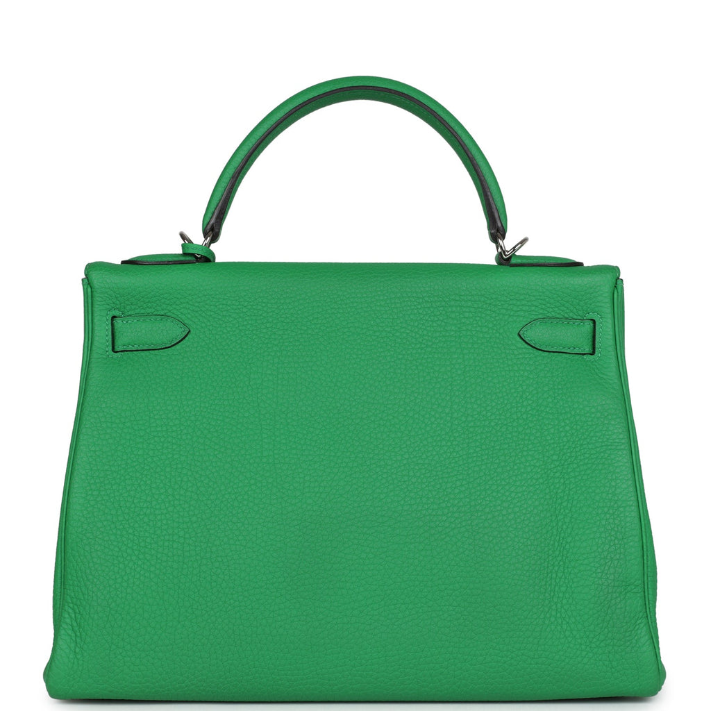 Hermes Kelly Retourne 32 Bambou Togo Palladium Hardware - Exclusu