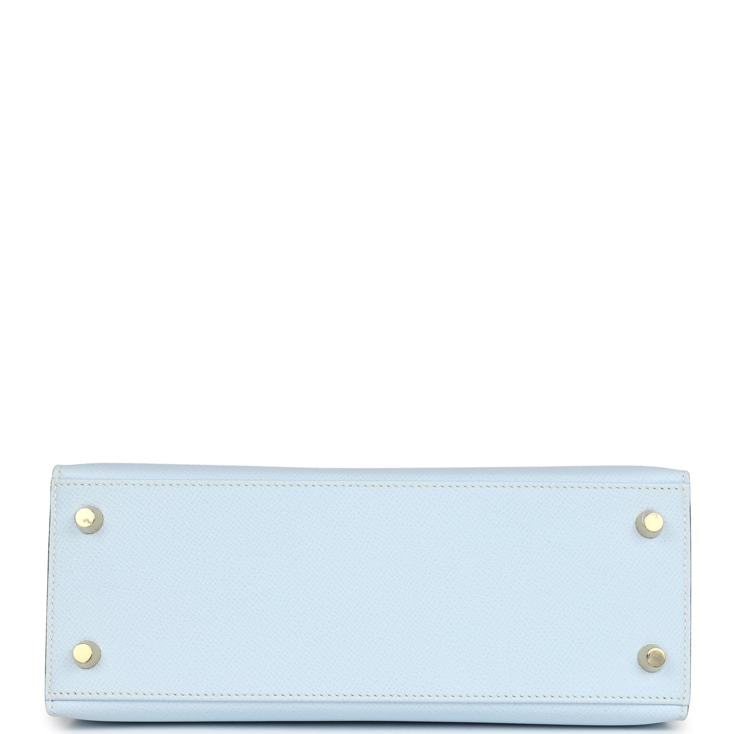 Hermes Kelly Sellier 25 Bleu Brume Epsom Gold Hardware - Exclusu