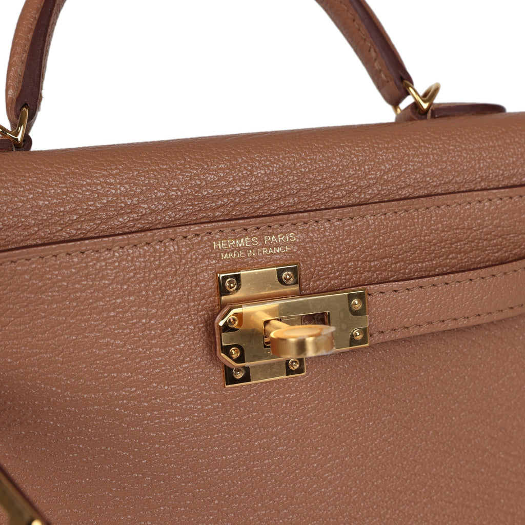 Hermes Kelly Sellier 20 Quebracho Chevre Gold Hardware - Exclusu