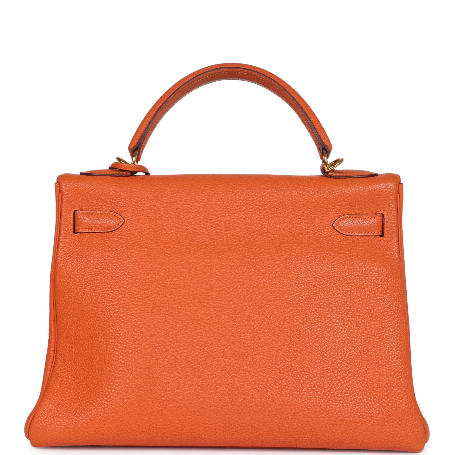 Hermes Kelly Retourne 32 Orange Togo Gold Hardware - Exclusu