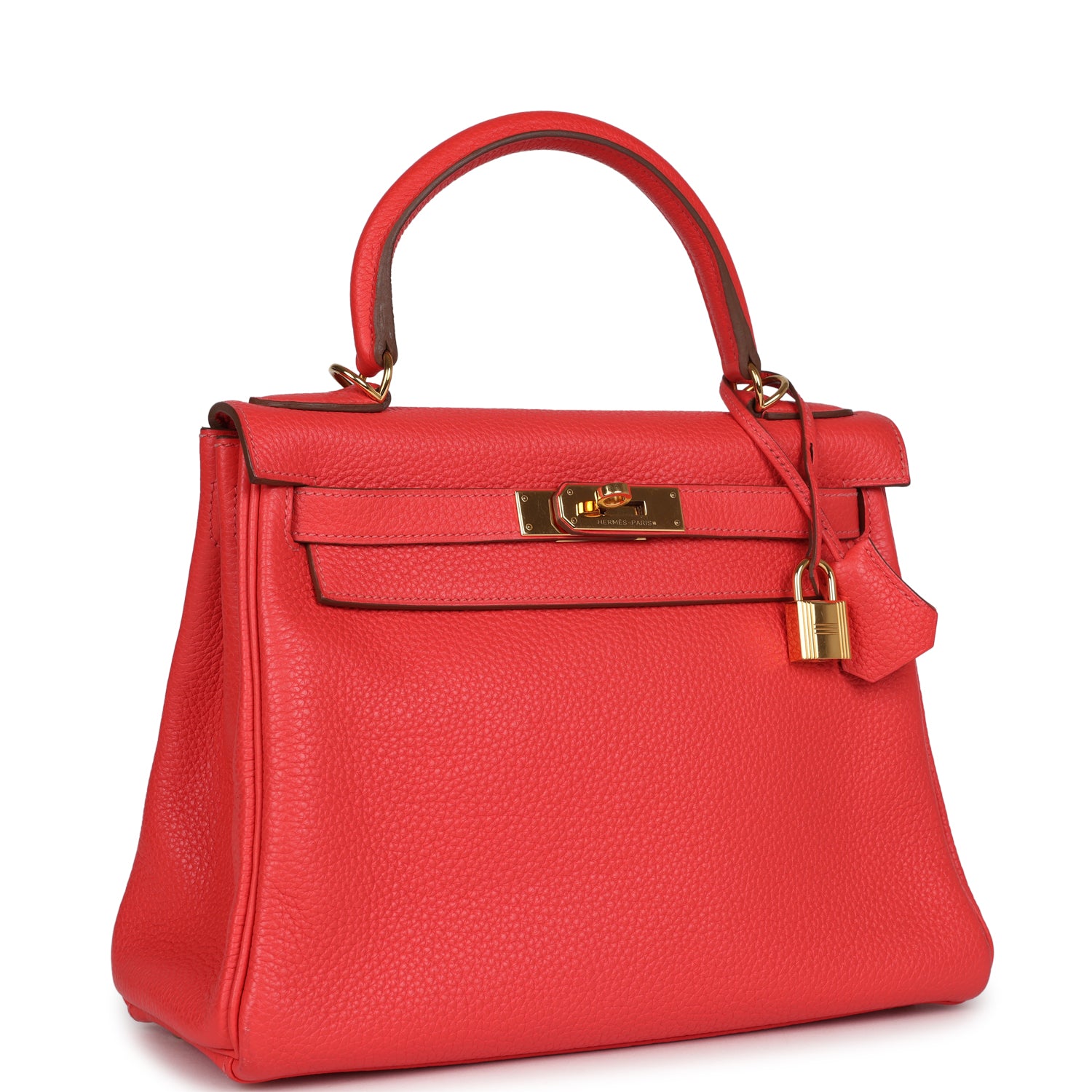 Hermes Kelly Retourne 28 Rose Jaipur Clemence Gold Hardware - Exclusu