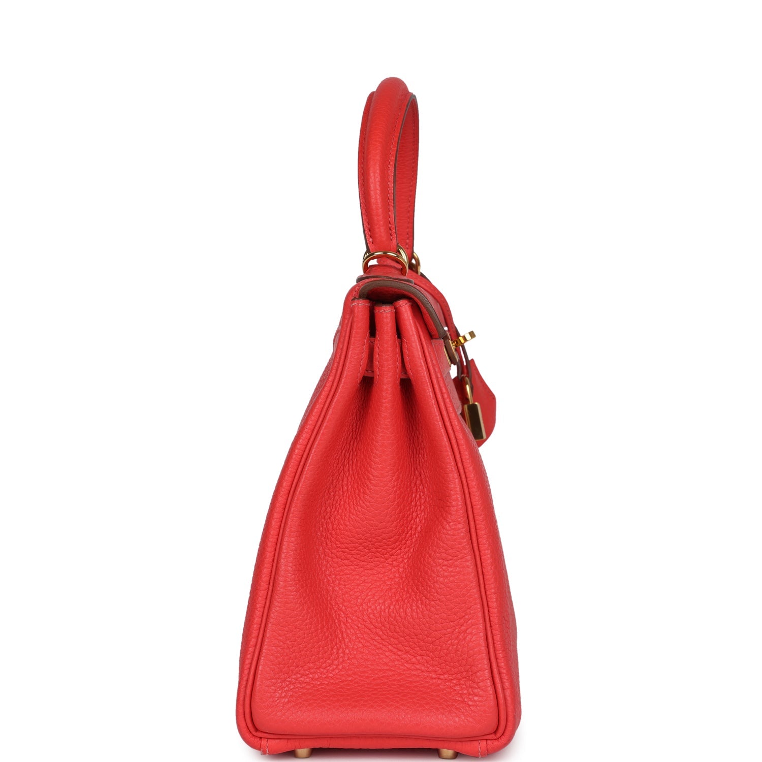 Hermes Kelly Retourne 28 Rose Jaipur Clemence Gold Hardware - Exclusu