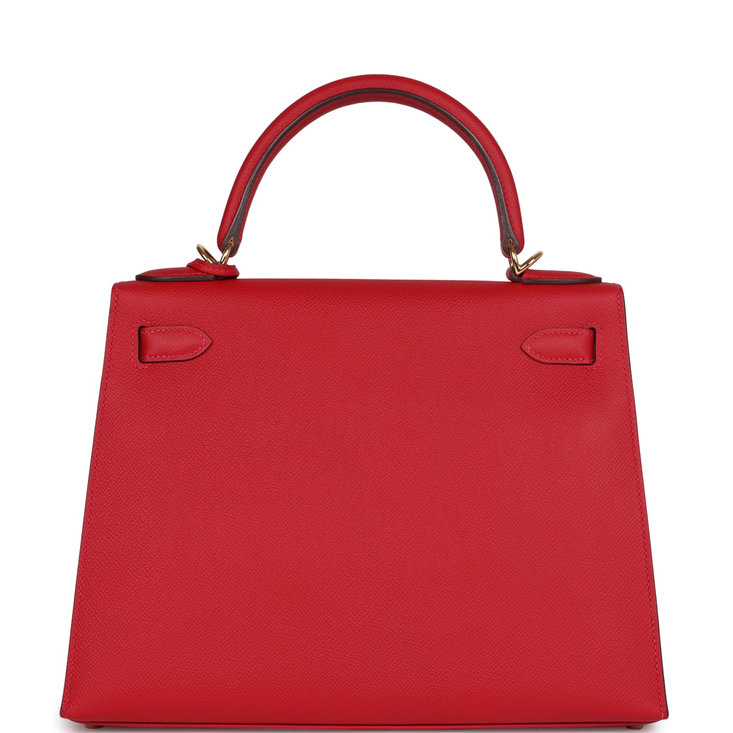 Hermes Kelly Sellier 28 Rouge Casaque Epsom Gold Hardware - Exclusu