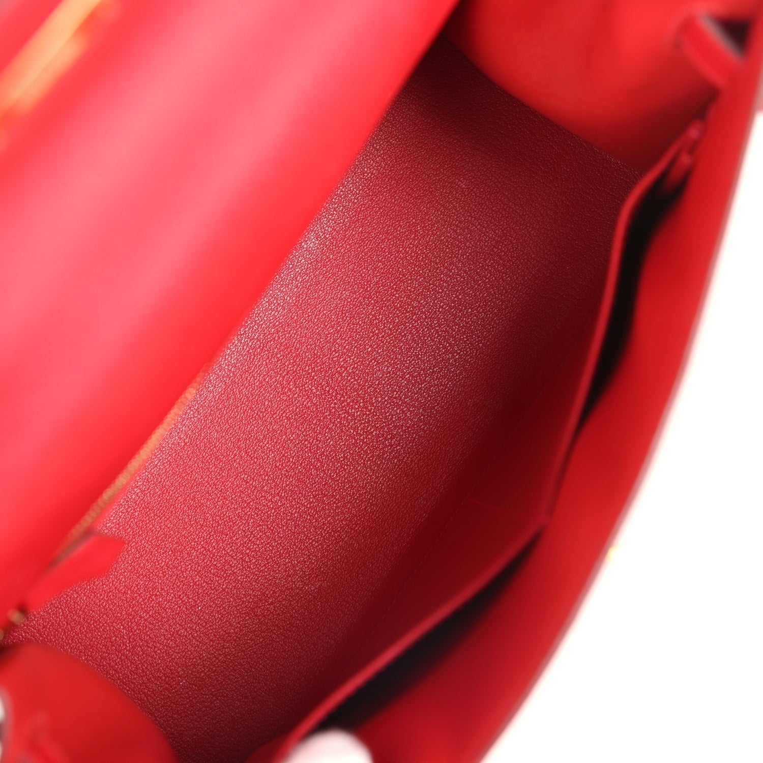 Hermes Kelly Sellier 28 Rouge Casaque Epsom Gold Hardware - Exclusu