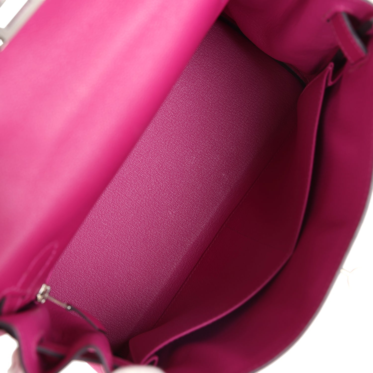 Hermes Kelly Retourne 28 Rose Poupre Evercolor Palladium Hardware - Exclusu