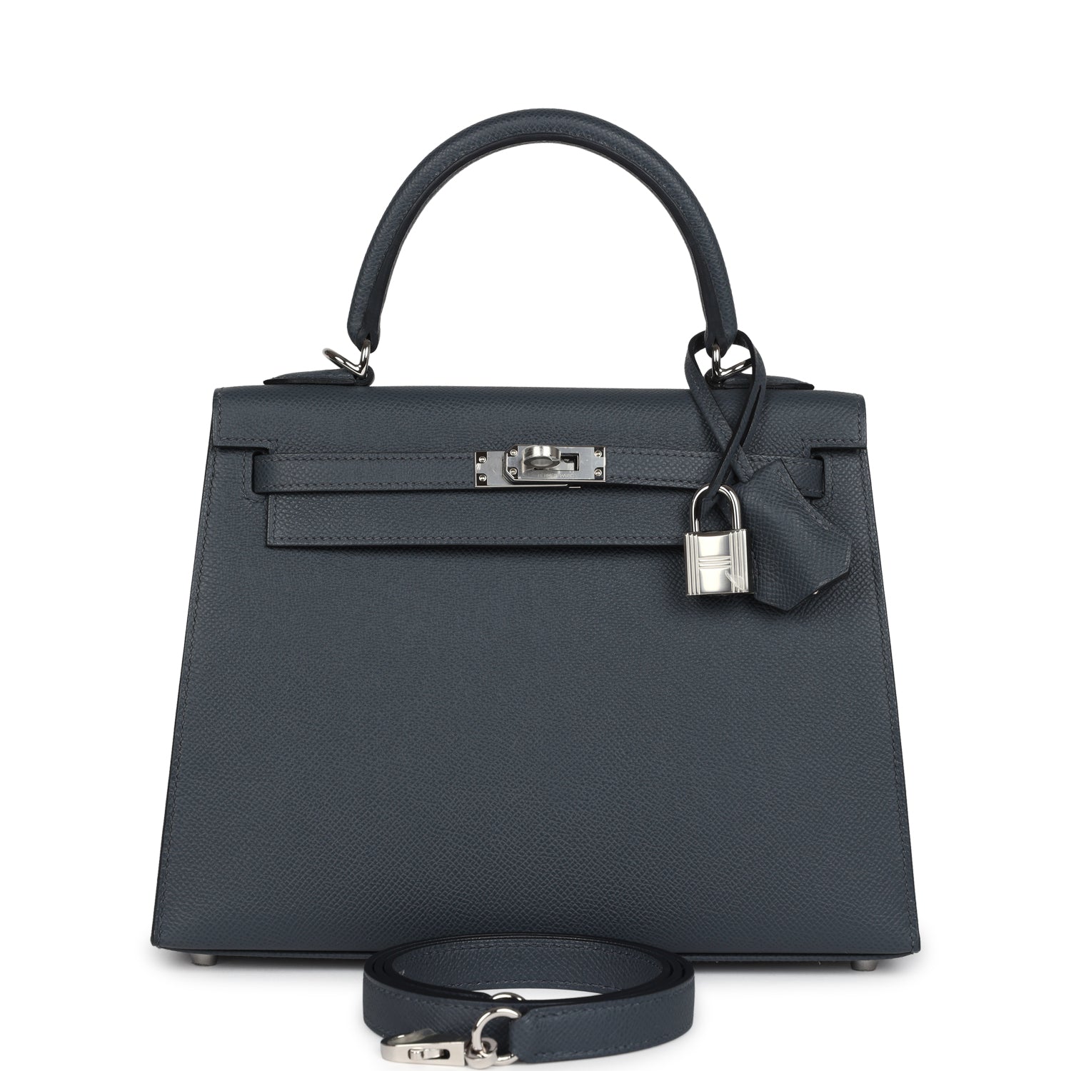 Hermes Kelly Sellier 25 Gris Misty Epsom Palladium Hardware - Exclusu