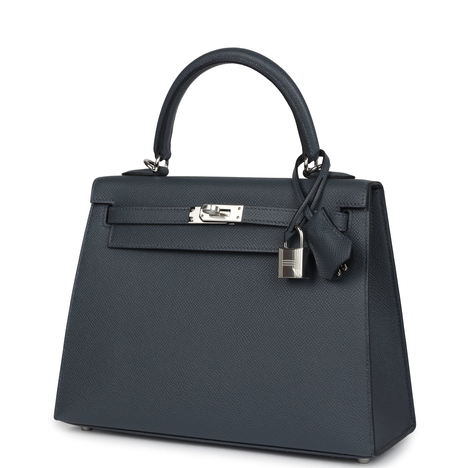 Hermes Kelly Sellier 25 Gris Misty Epsom Palladium Hardware - Exclusu