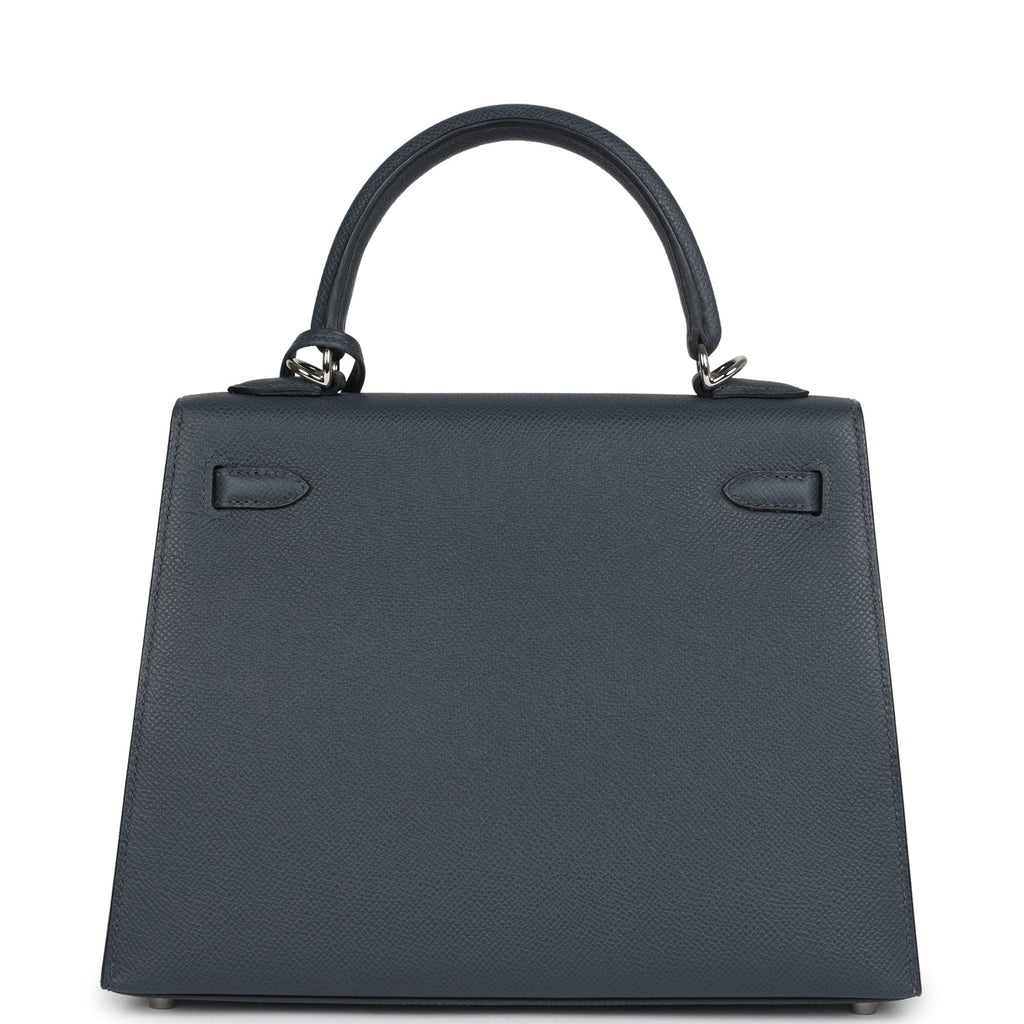 Hermes Kelly Sellier 25 Gris Misty Epsom Palladium Hardware - Exclusu
