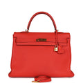 Hermes Kelly Retourne 35 Capucine Togo Gold Hardware - Exclusu