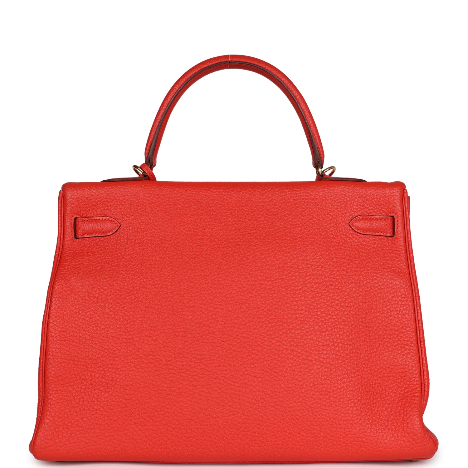 Hermes Kelly Retourne 35 Capucine Togo Gold Hardware - Exclusu