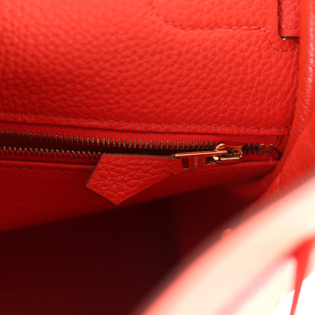 Hermes Kelly Retourne 35 Capucine Togo Gold Hardware - Exclusu