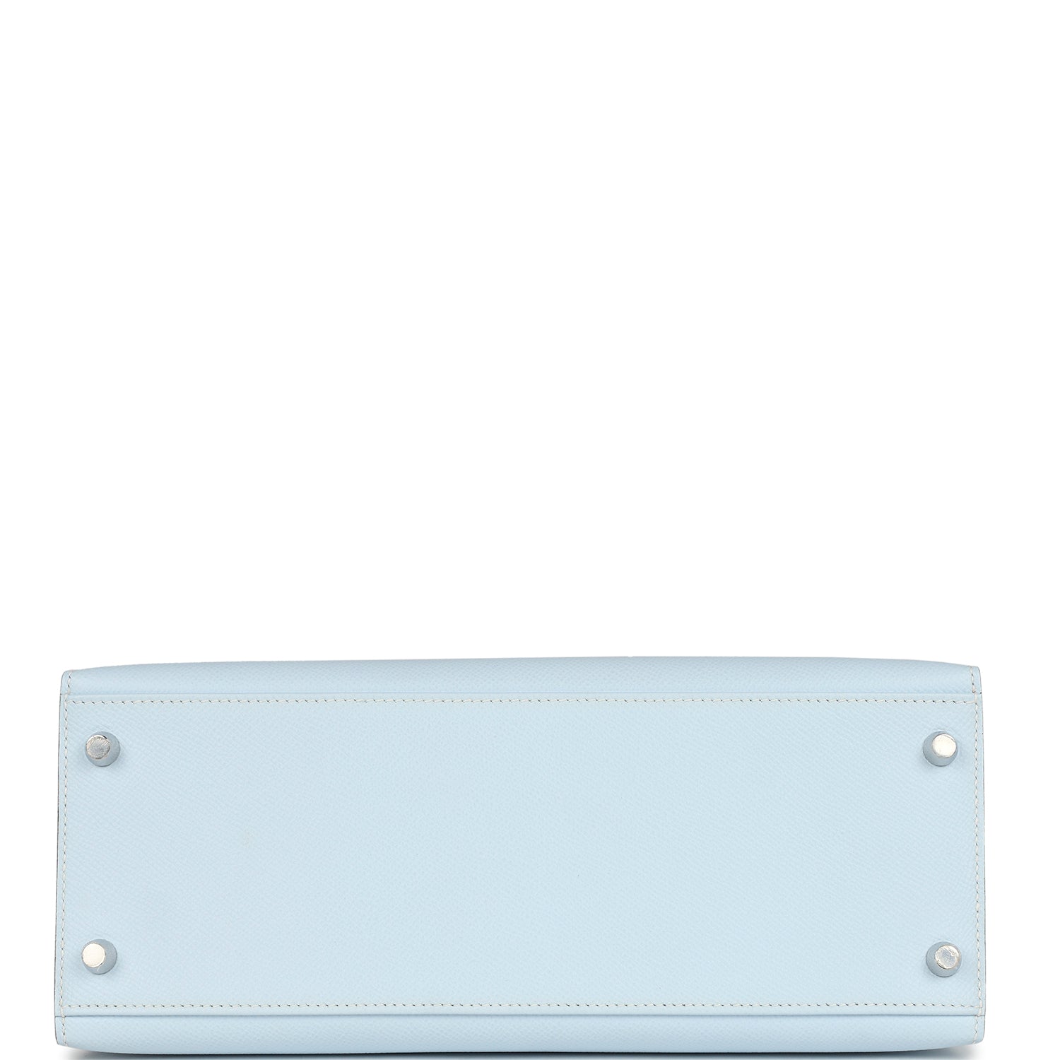 Hermes Kelly Sellier 28 Bleu Brume Epsom Palladium Hardware - Exclusu