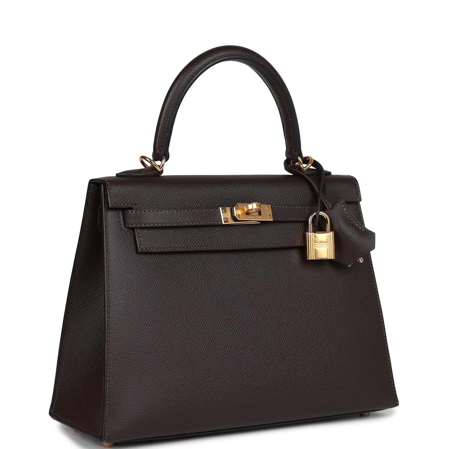 Hermes Kelly Sellier 25 Ebene Epsom Gold Hardware - Exclusu