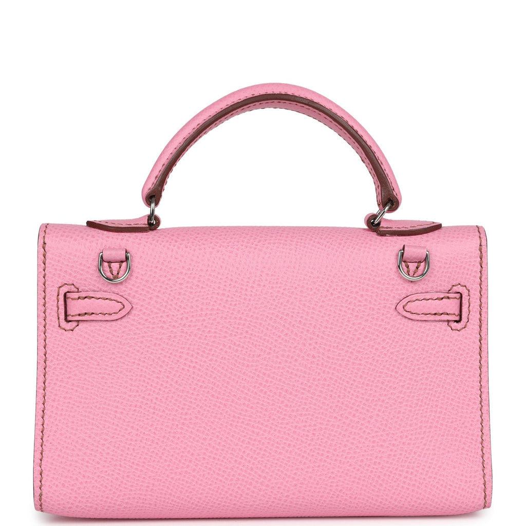 Hermes Micro Kelly 15 Bubblegum Epsom Palladium Hardware - Exclusu