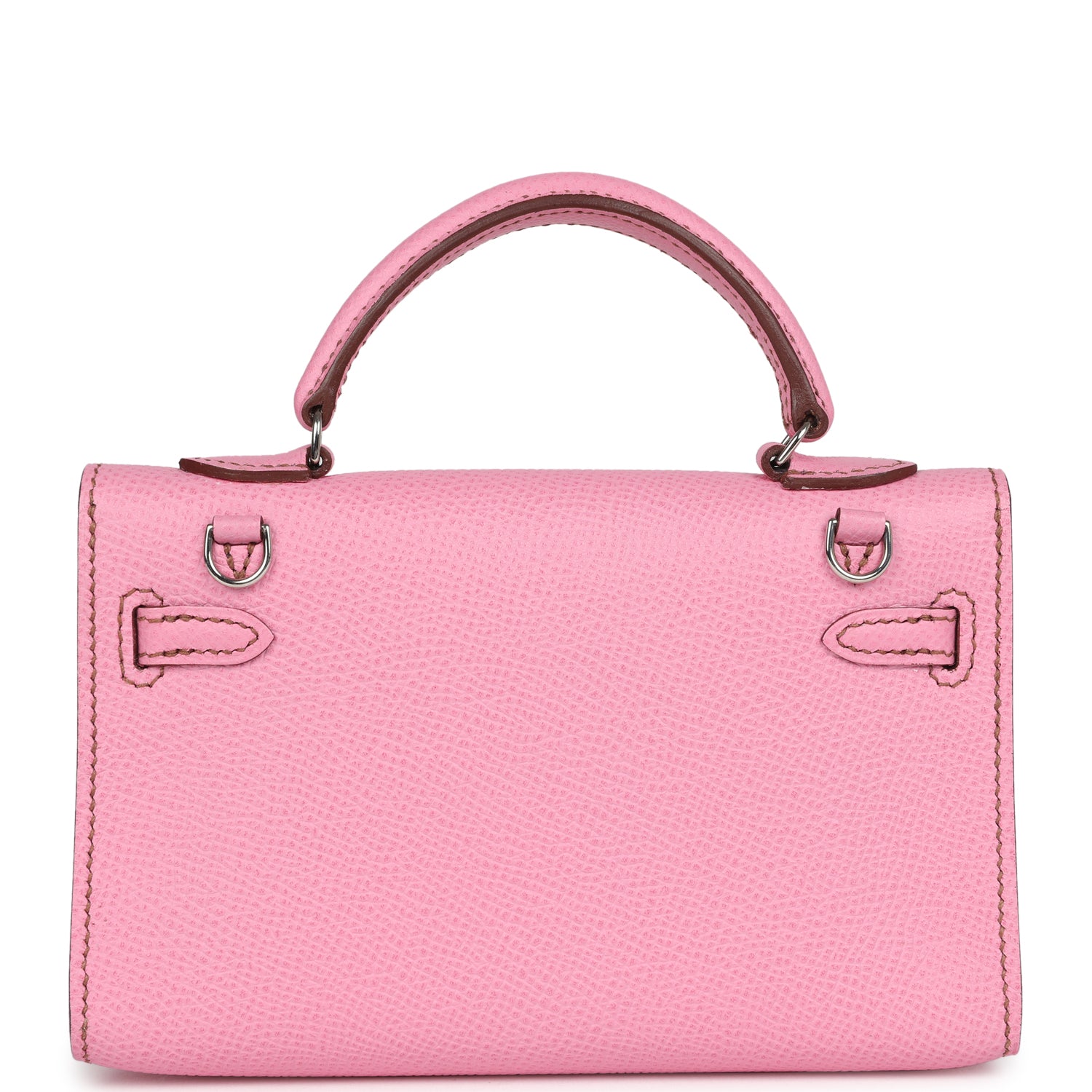 Hermes Micro Kelly 15 Bubblegum Epsom Palladium Hardware - Exclusu