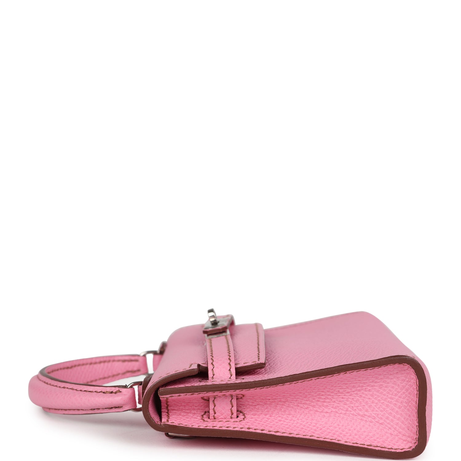 Hermes Micro Kelly 15 Bubblegum Epsom Palladium Hardware - Exclusu