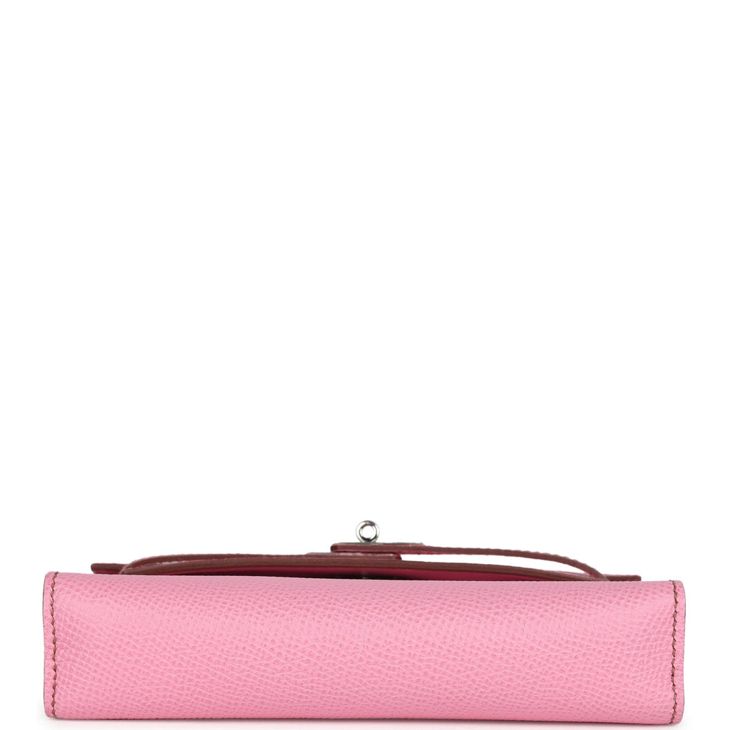 Hermes Micro Kelly 15 Bubblegum Epsom Palladium Hardware - Exclusu