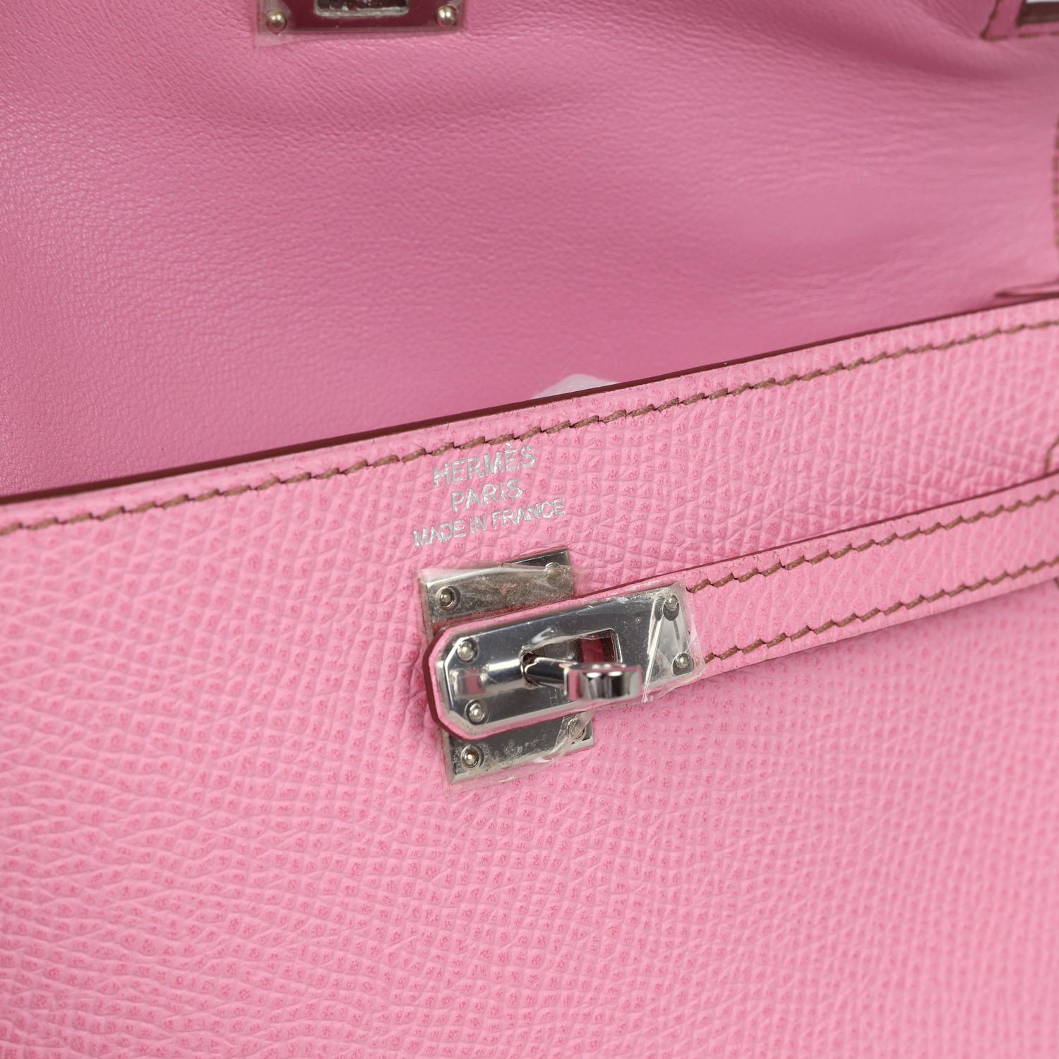 Hermes Micro Kelly 15 Bubblegum Epsom Palladium Hardware - Exclusu
