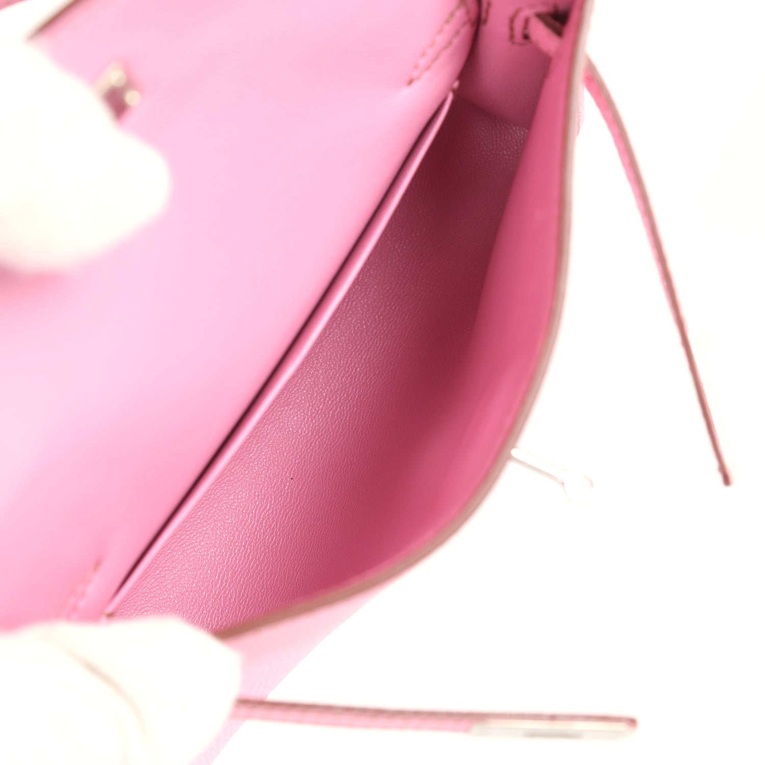 Hermes Micro Kelly 15 Bubblegum Epsom Palladium Hardware - Exclusu