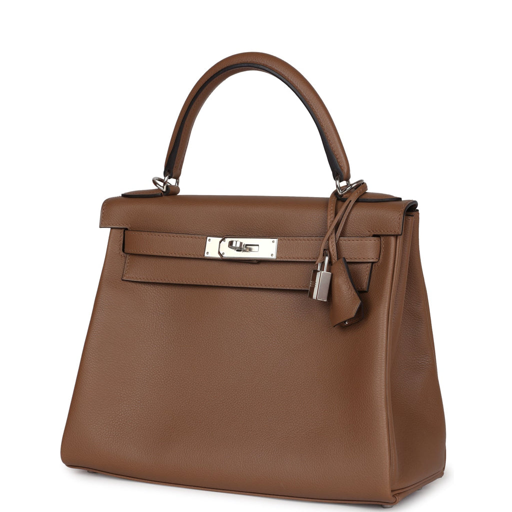 Hermes Kelly Retourne 28 Alezan Evercolor Palladium Hardware - Exclusu