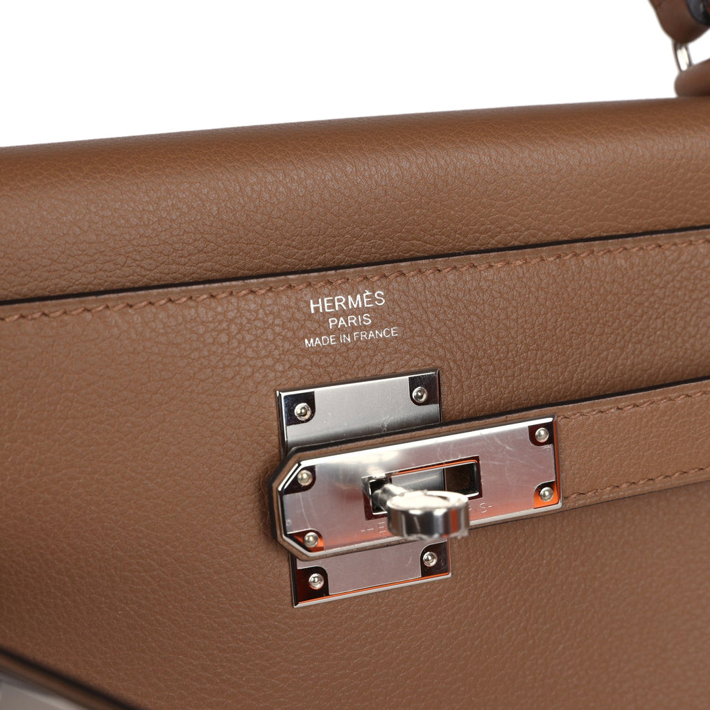 Hermes Kelly Retourne 28 Alezan Evercolor Palladium Hardware - Exclusu