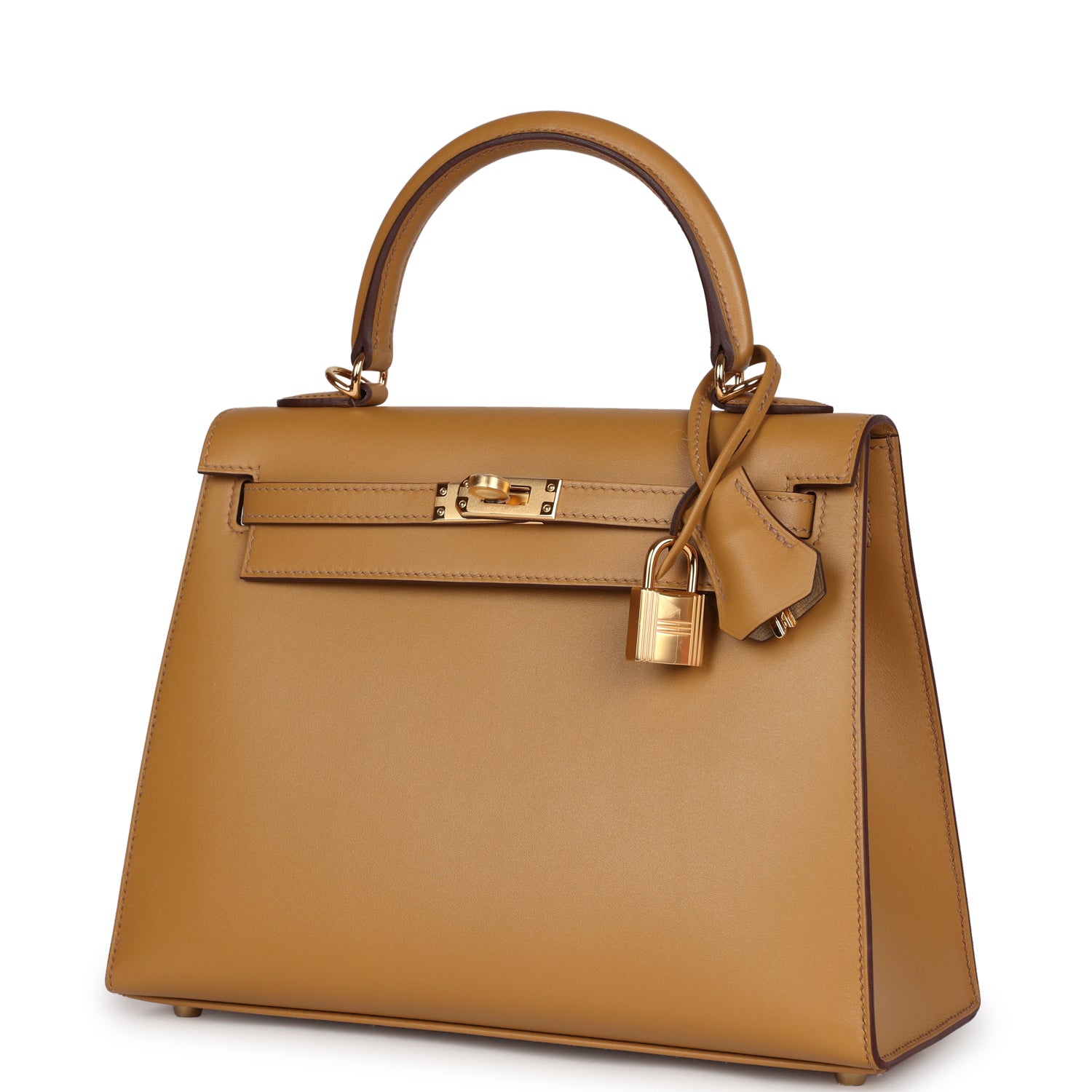 Hermes Kelly Sellier 25 Poussière Tadelakt Gold Hardware - Exclusu
