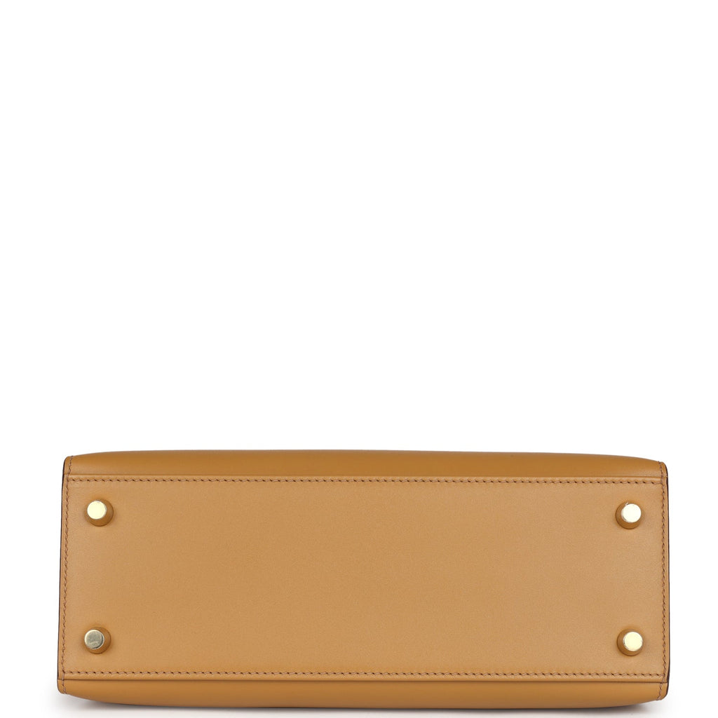 Hermes Kelly Sellier 25 Poussière Tadelakt Gold Hardware - Exclusu