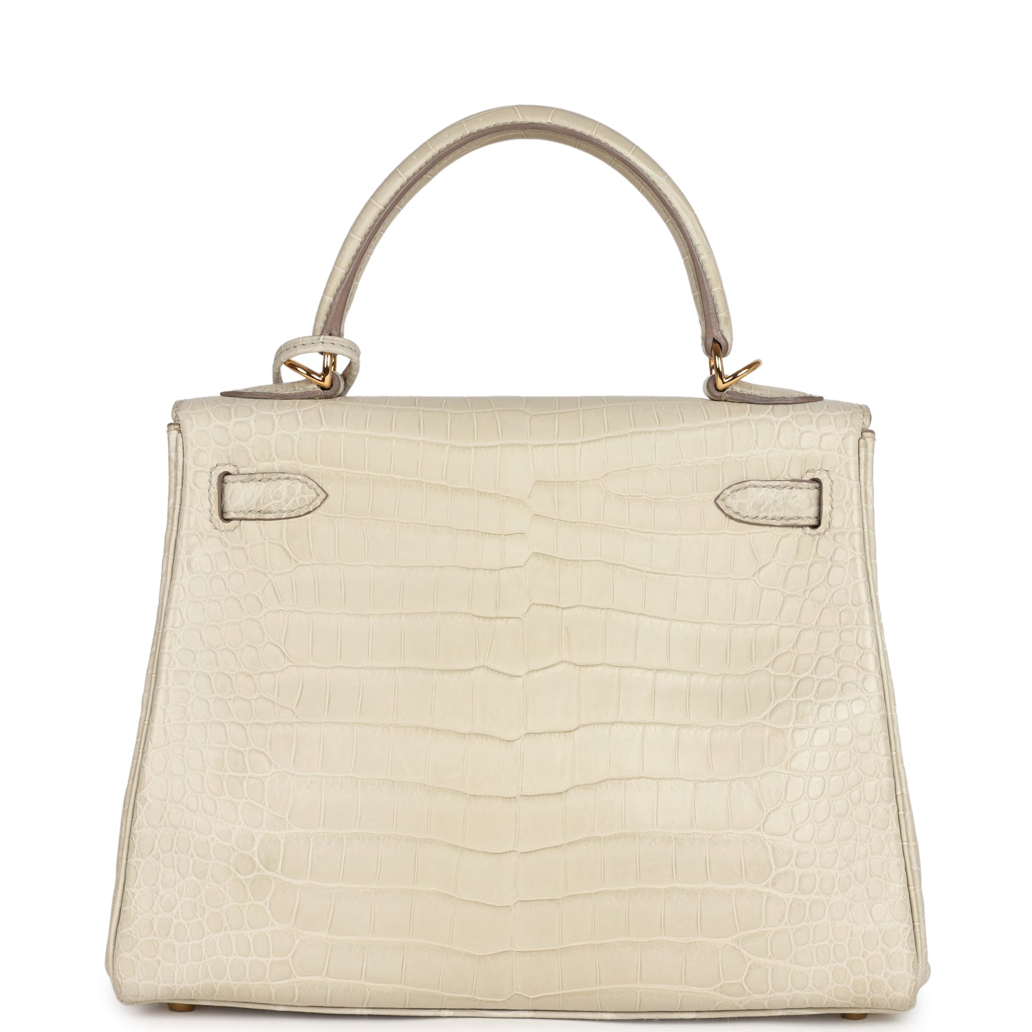 Hermes Kelly Retourne 25 Beton Matte Alligator Gold Hardware - Exclusu