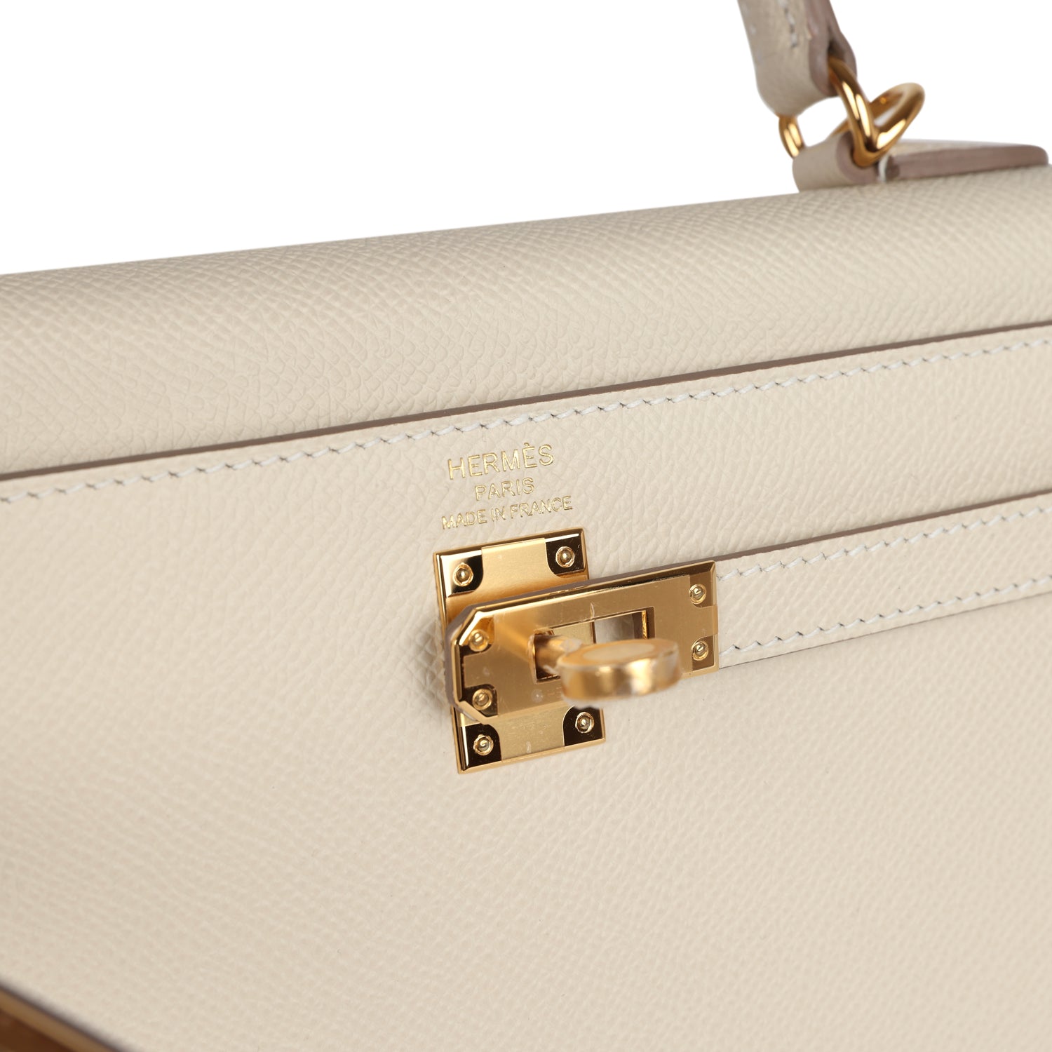 Hermes Kelly Sellier 25 Craie Epsom Gold Hardware - Exclusu