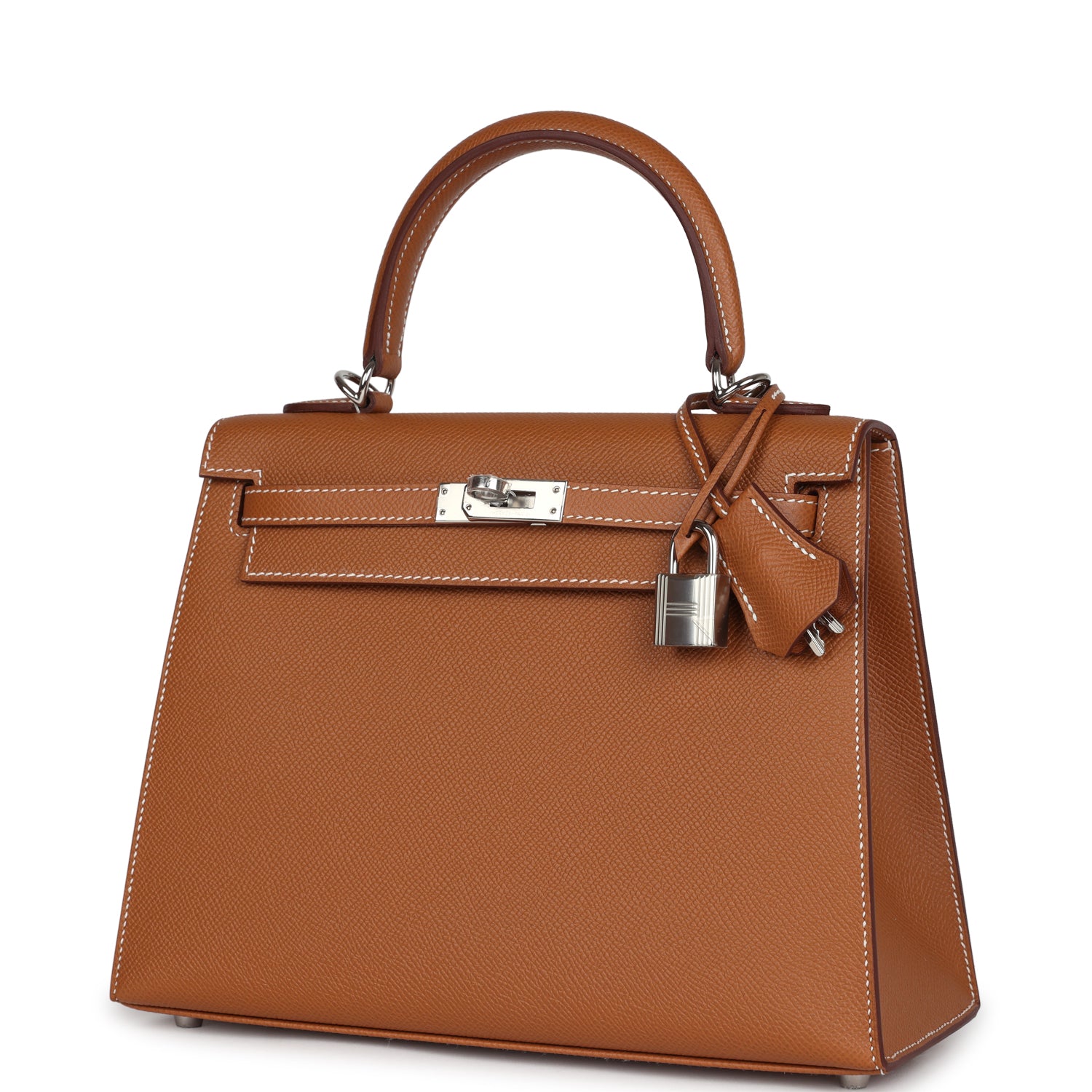 Hermes Kelly Sellier 25 Gold Epsom Palladium Hardware - Exclusu