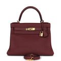 Hermes Kelly Retourne 28 Rouge H Togo Gold Hardware - Exclusu