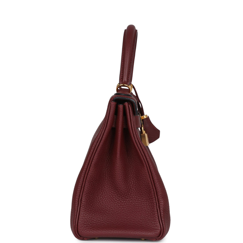 Hermes Kelly Retourne 28 Rouge H Togo Gold Hardware - Exclusu