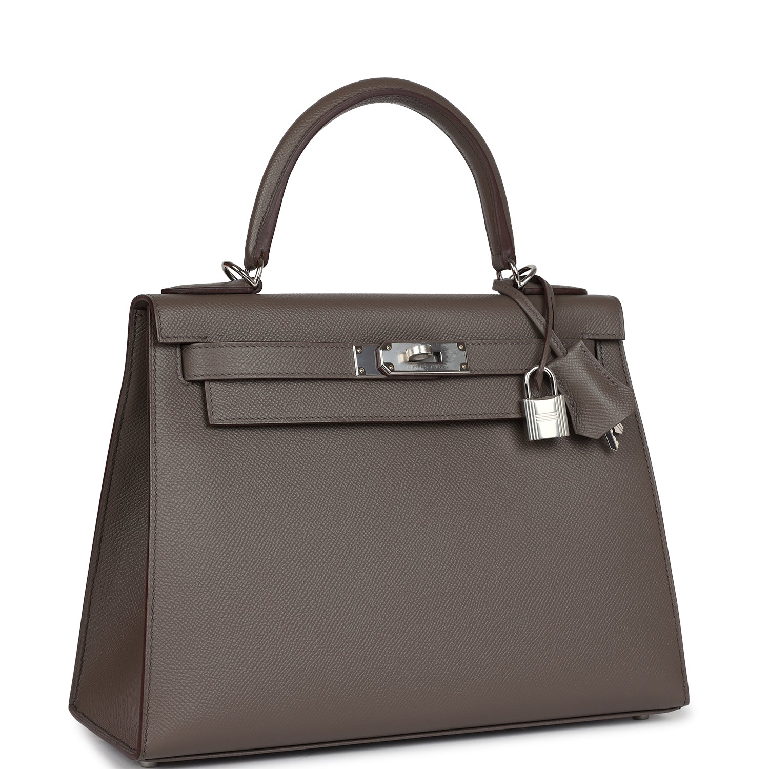 Hermes Kelly Sellier 28 Etain Epsom Palladium Hardware - Exclusu