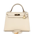 Hermes Kelly Sellier 28 Nata Epsom Gold Hardware - Exclusu