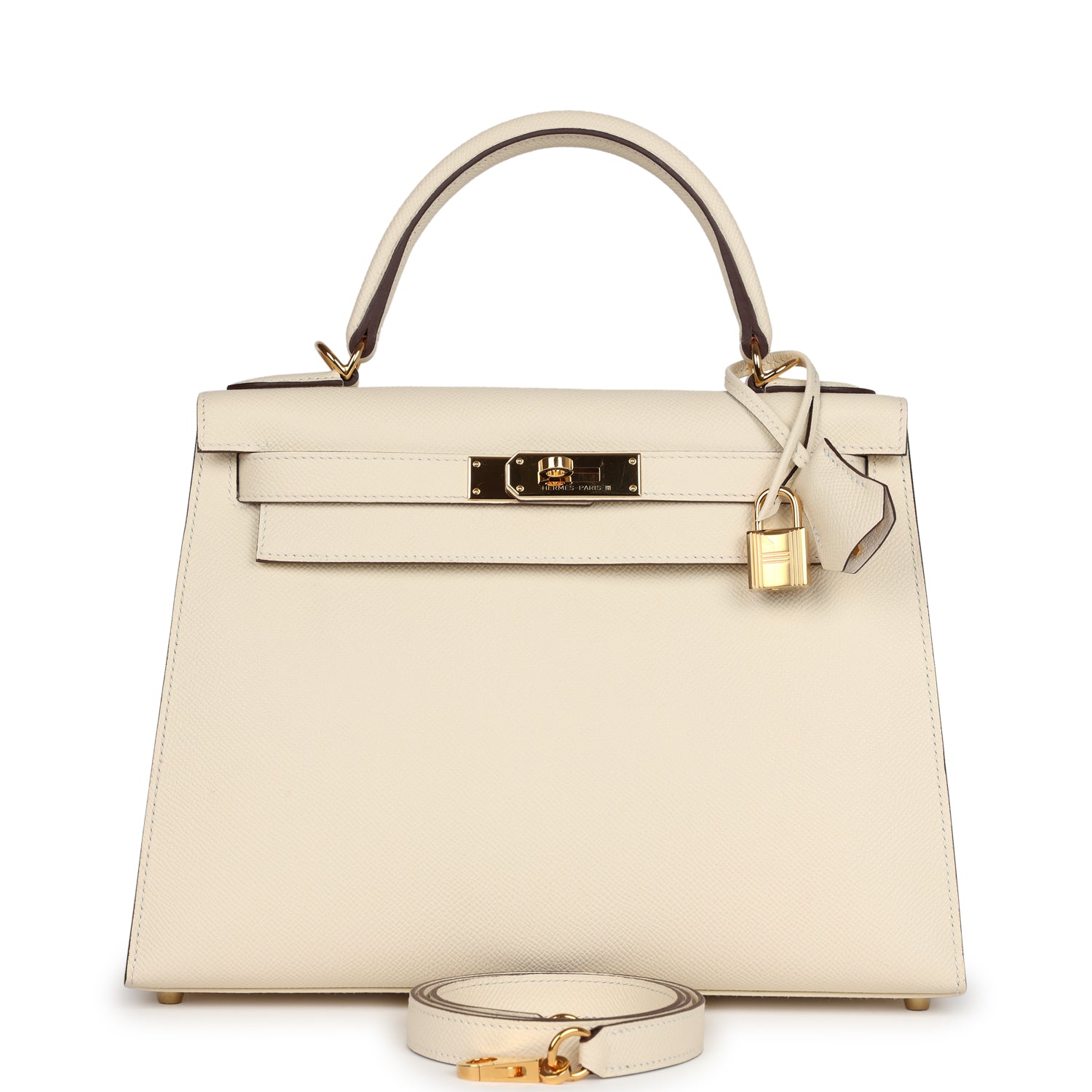 Hermes Kelly Sellier 28 Nata Epsom Gold Hardware - Exclusu