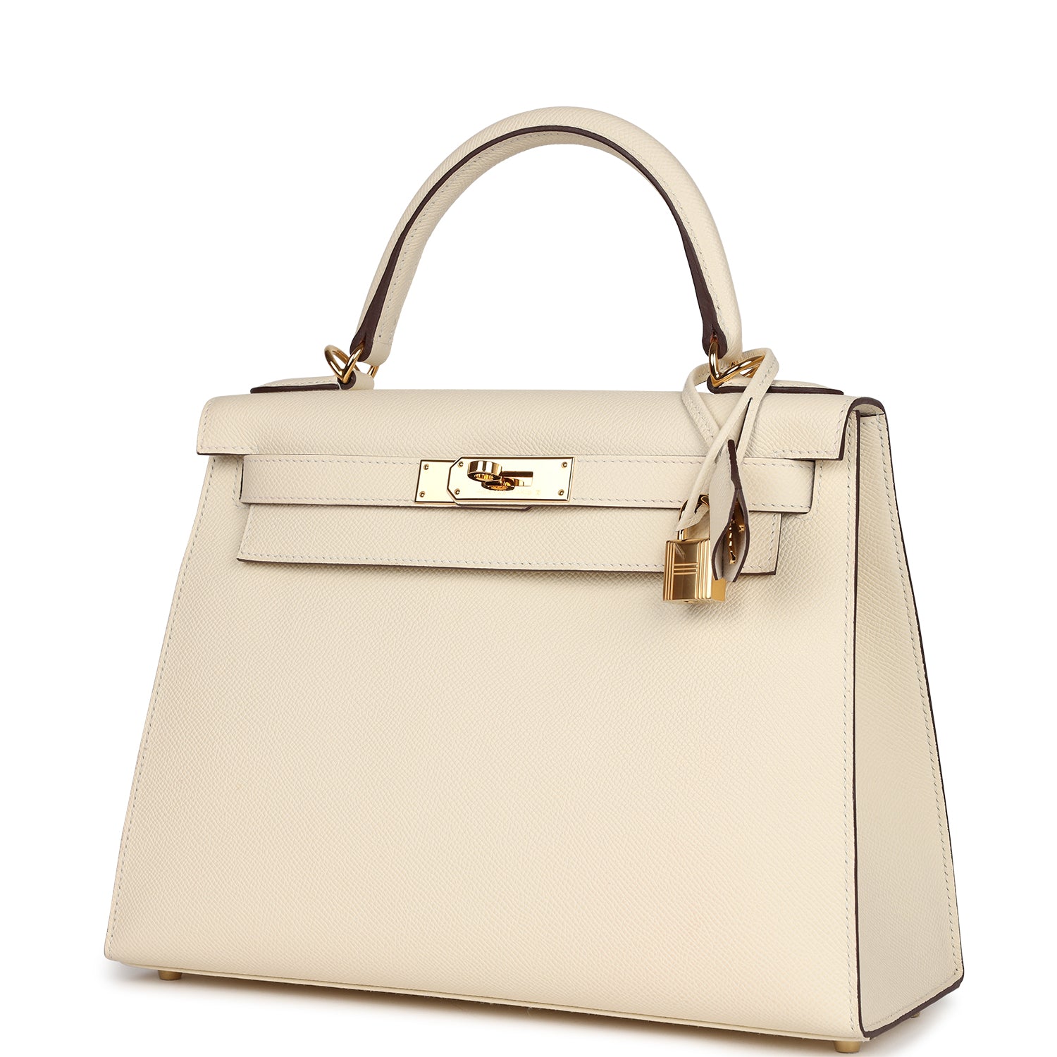 Hermes Kelly Sellier 28 Nata Epsom Gold Hardware - Exclusu