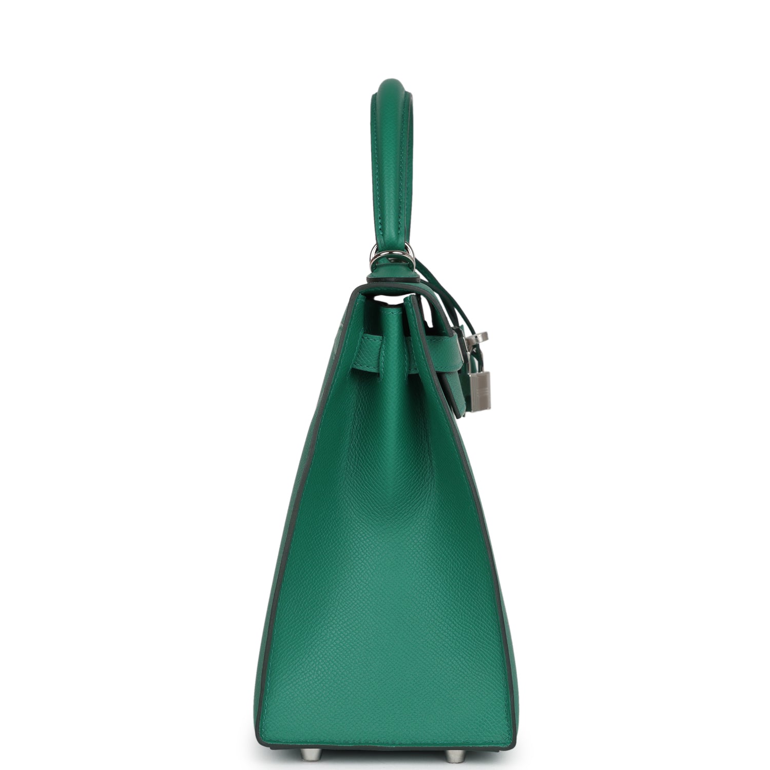Hermes Kelly Sellier 28 Vert Vertigo Epsom Palladium Hardware - Exclusu