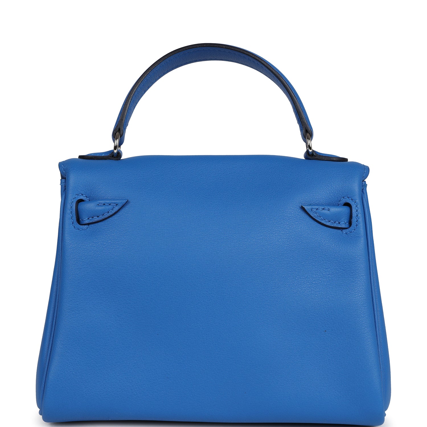 Hermes 'Quelle Idolle' Kelly Doll Bleu Zellige and Bleu Agate Swift Palladium Hardware - Exclusu