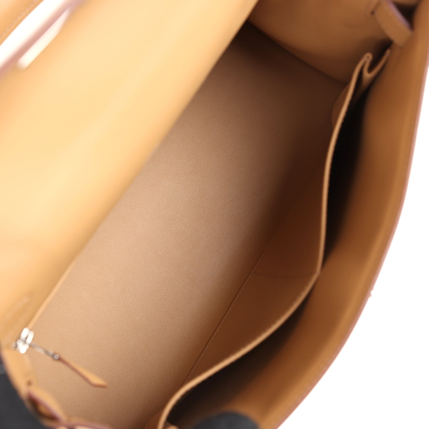 Hermes Kelly Sellier 28 Biscuit Toile H Canvas and Swift Palladium Hardware - Exclusu